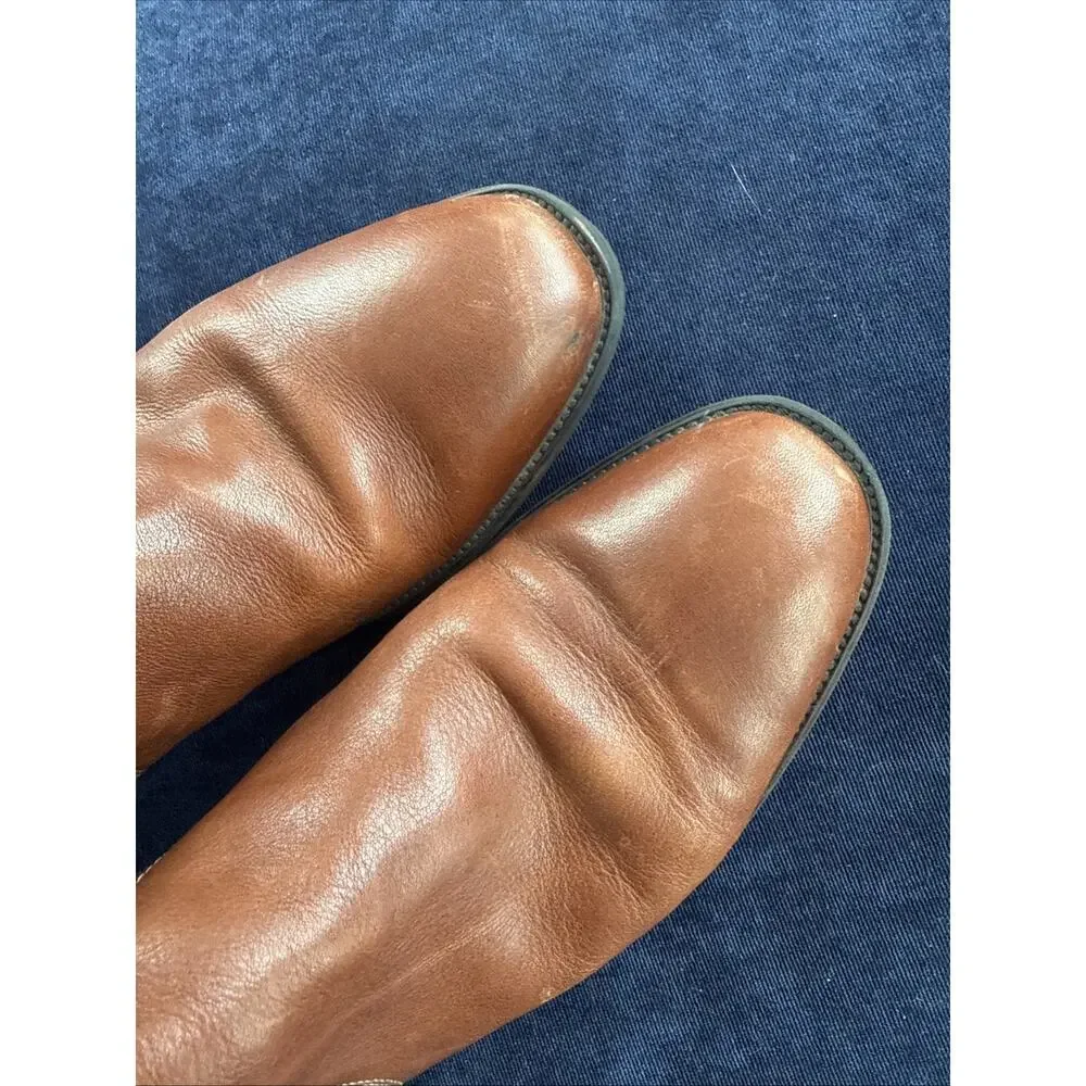 Johnston Murphy Mens 9M Brown Leather Boots Elastic Ankle SKU: 15483 Shoes